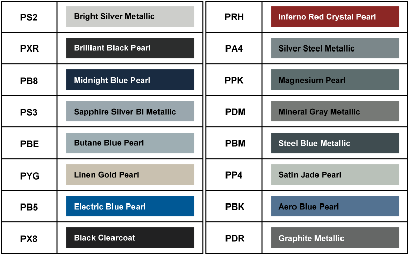 Chrysler crossfire paint code #1